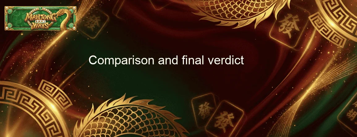 Comparison and final verdict Comparison and final verdict