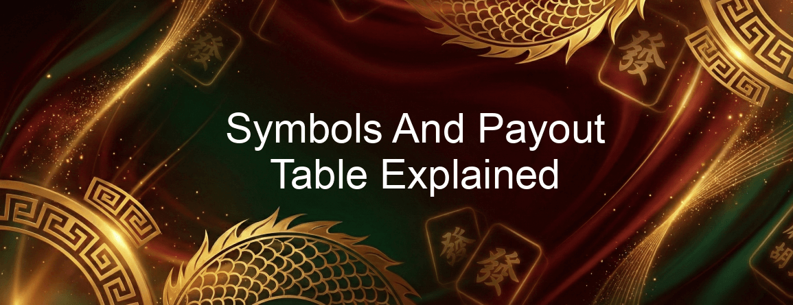Mahjong Ways Game Symbols And Payout Table Explained