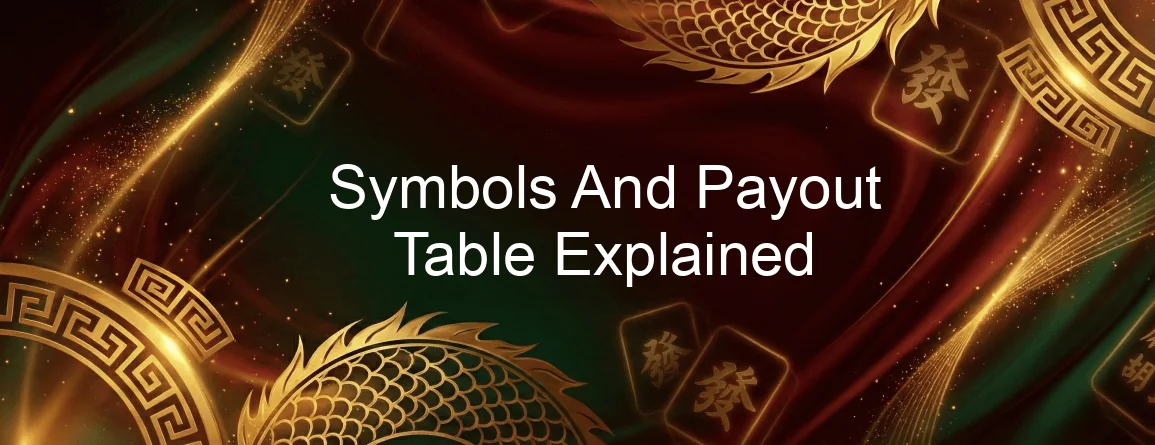 Mahjong Ways Game Symbols And Payout Table Explained Mahjong Ways Game Symbols And Payout Table Explained